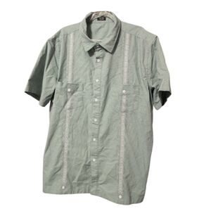 COOFANDY Men's Green Short Sleeve‎ Shirt XL